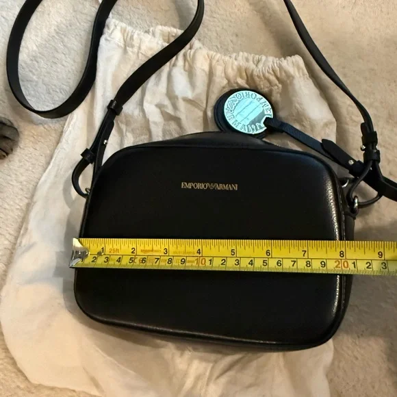 Emporio Armani Black Logo Printed Camera Bag - Picture 11 of 15